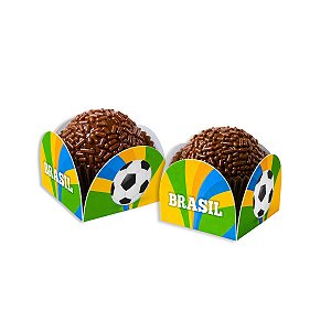 Forminhas Pétalas Brasil Copa do Mundo Doces Enfeitar Mesa