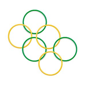 Pulseira Copa Mundo Fina Plástico Torcida Brasil Comemoração