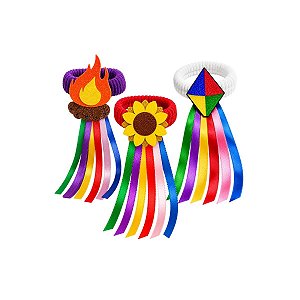 Xuxinha G Aplique Elástico De Cabelo Acessório Festa Junina