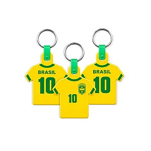Chaveiro Camisa Brasil Enfeite Chave Copa mundo Jogo Futebol