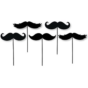 Topper Bigode Dia Pais Enfeite Bolo Topo Palito Decoração