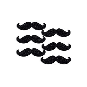 Aplique Bigode Eva Decoração Enfeite Mesa 6,0cm Dia dos Pais