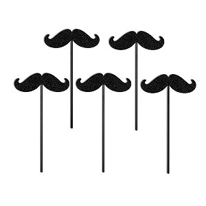 Topper Bolo Bigode Enfeite Decoração Mesa Dia dos Pais Amor