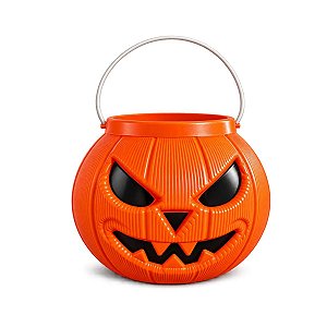 Cesta Abóbora G Laranja Festa Halloween Doces Decoração
