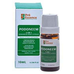 Podoneem 5 em 1 Reparador de Unhas e Cutículas com Fungos e Micose 10ml Pró Essence