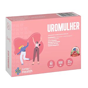 UroMulher Suplemento Alimentar Com 60 Cápsulas 550Mg