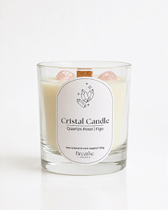 Vela Cristal Candle Quartzo Rosa | Figo