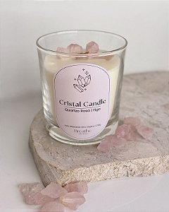Vela Cristal Candle Quartzo Rosa | Figo