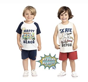 Kit C/ 18 Conj. Masc. Verão Premium Tony. 1-2-3 Anos