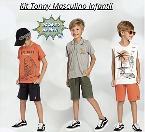 Kit C/ 18 Conj Masc. Premium Tony  4-6-8 Anos.