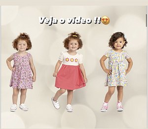 Kit C/ 15 Vestidos infantis Candy 1-2-3 anos