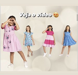 Kit C/ 15 Vestidos infantis Candy 4-6-8 anos
