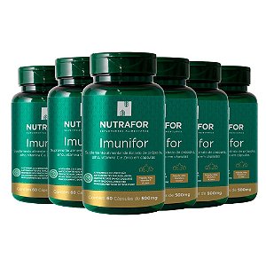 Kit 06 Imunifor (propolis+Alho+Vit C+Zinco) 500mg