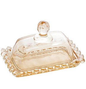 Manteigueira Pearl cristal ÂMBAR 11x7x7