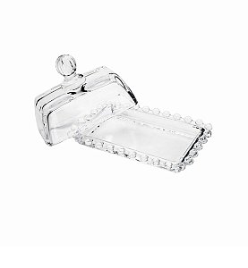 Manteigueira Pearl cristal 11x7x7