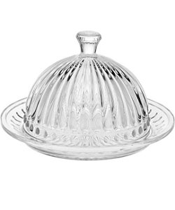 Queijeira de Cristal c/ tampa Renaissence -20cm  -Lyor