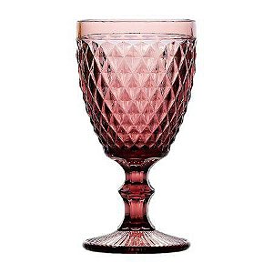 Cj 6 Taças p/ água de vidro Bico de Abacaxi Lilás 260ml - Lyor