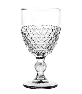 Taça p/ água de cristal Coração 330ml - Lyor