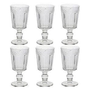 Cj 6 Taças de Vidro Flower 294ml - Lyor