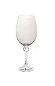 Cj 6 Taças Cristal p/ Vinho Elisa FUMÊ 450ml - Bohemia