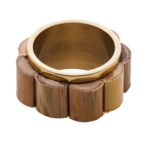 Cj. 4 Anéis P/ Guardanapos Bambu Dourado - Royal