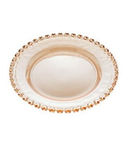 Prato para Sobremesa de Cristal Coração Âmbar Metalizado 20cm - Lyor