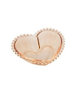 Bowl Cristal Coração Pearl Âmbar 19x15x6- Wolff