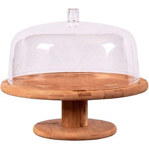 Boleira Bambu 27,5cm c/ Cúpula e Pé - Yoi