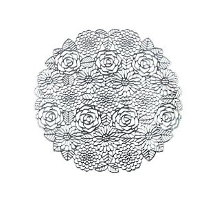 Lugar Americano de Plástico Flowers Prateeado - Lyor