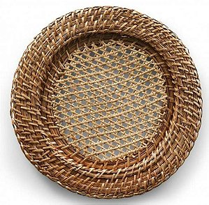 Sousplat Circular Rattan Casual - Copa e Cia