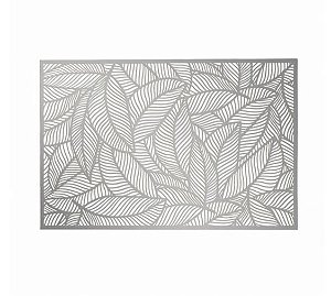 Lugar Americano de Plástico Leaf Prateado - Lyor