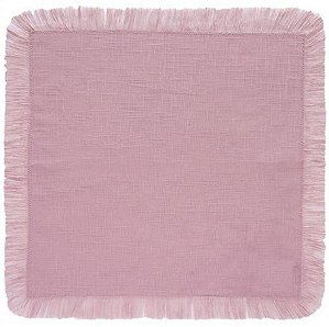 Guardanapo Franja Coloratta Rosa Vintage Puro Algodão- Copa e Cia