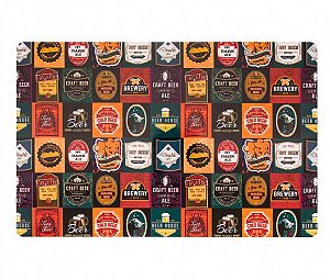 Jogo Americano PVC Print Beer Stamps - Copa e Cia