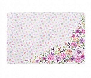 Jogo Americano PVC Print Rosas - Copa e Cia