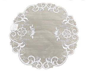 Lugar Americano Linha Supremo Branco Com Renda Branca - Rafimex