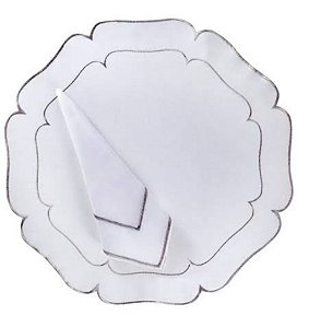 Jogo americano + Guardanapo Cinza - Rafimex