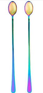 Conj 2 Colheres Aço Inox Bailarina Oxford Rainbow-Wolff
