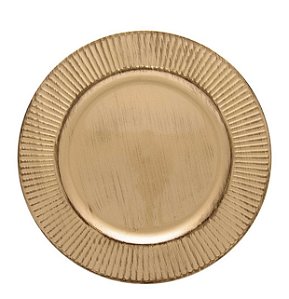 Sousplat Galles Radial Gold Antique - Copa e Cia