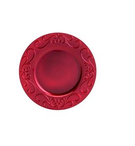 Sousplat de Plástico Garden Vermelho - Lyor