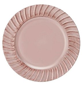 Sousplat Dórico Rose Gold Antique - Copa e Cia