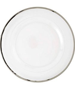 Sousplat Borda Prateada - Rafimex