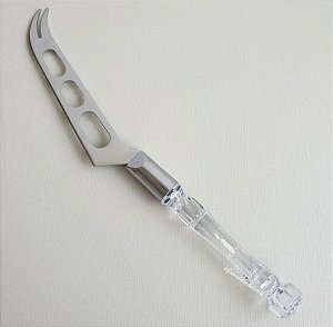 Faca P/ Queijo de Aço Inox C/ Cabo de Plástico Bmabu Transparente 21,7cm- Lyor