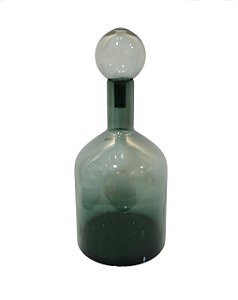 Garrafa Decorativa em Vidro Verde Matte - D&A