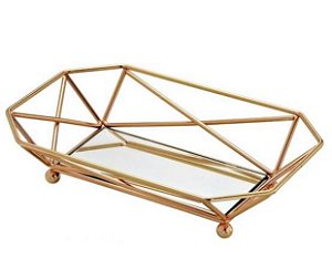 Bandeja Metal Base De Vidro - Mabruk