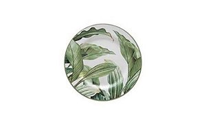 Cj 6 Pratos Sobremesa Aquarelle Folhas - Copa e Cia