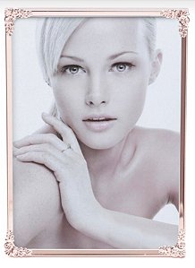 Porta Retrato de Aço Fleur Rosé 20x25