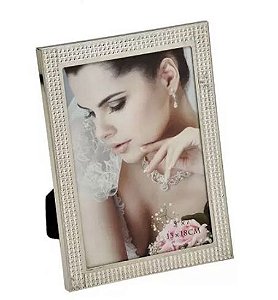 Porta Retrato Prata Strass 20x25