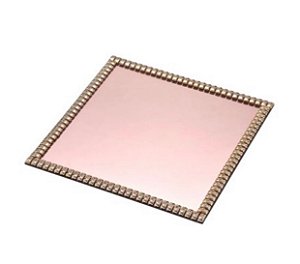 Bandeja Decorativa 25cm Rosê Dourada Espressione - Mabruk