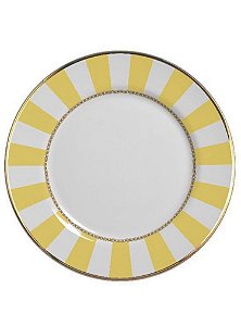 Cj 6 Pratos Rasos Yellom Strip - Alleanza