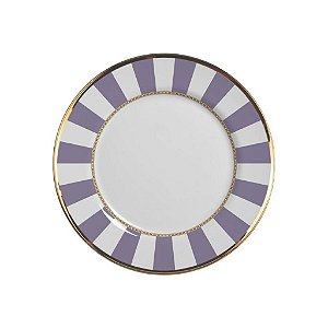 Cj 6 Pratos Sobremesa Lavender Strip - Alleanza